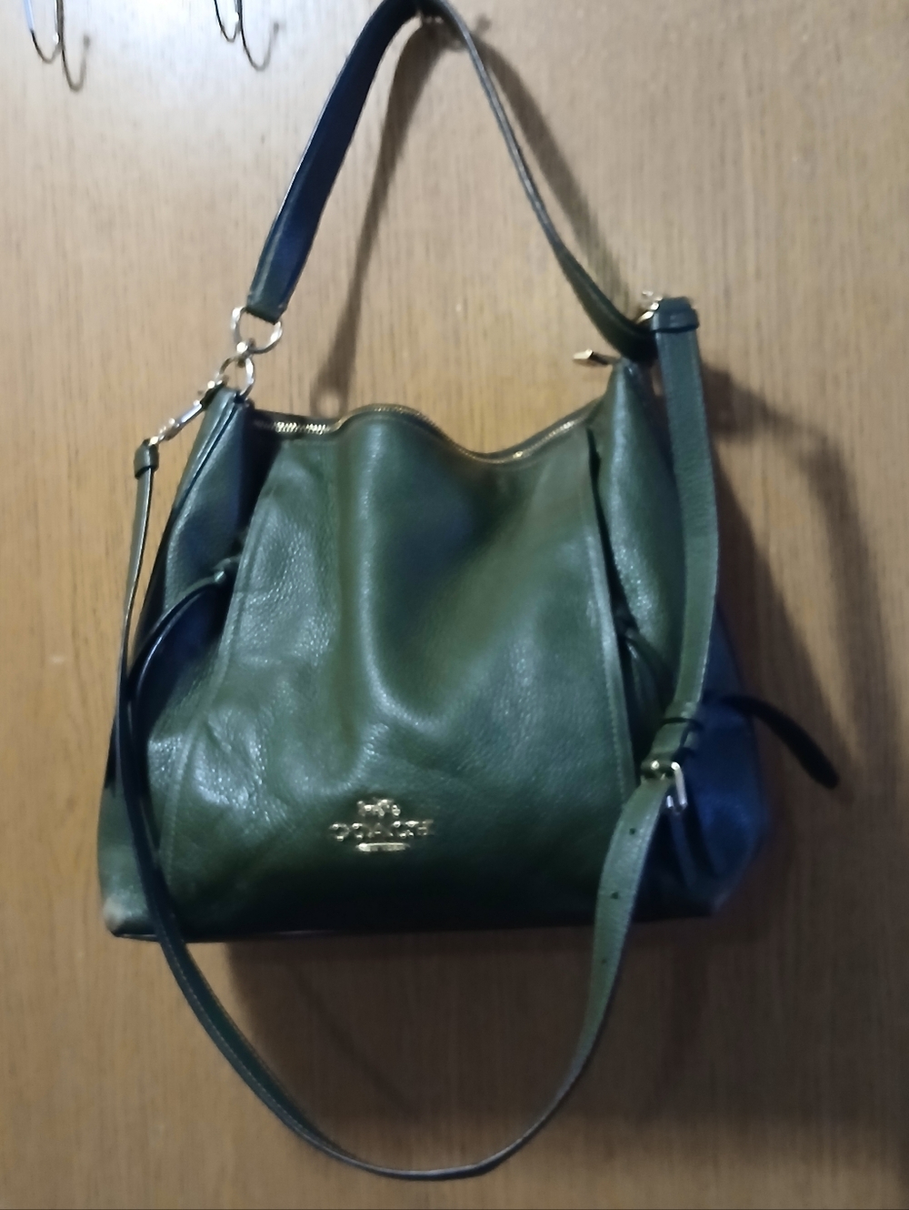 COACH Marlon Hobo Bag in Olive Green Pebbled Leather – Style 79994 - Picture 7 of 7